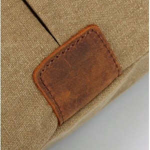 AT1 MESSENGER I VINTAGE™ Mallette porte-documents en canvas et cuir naturel, sac à bandoulière 5 couleurs 